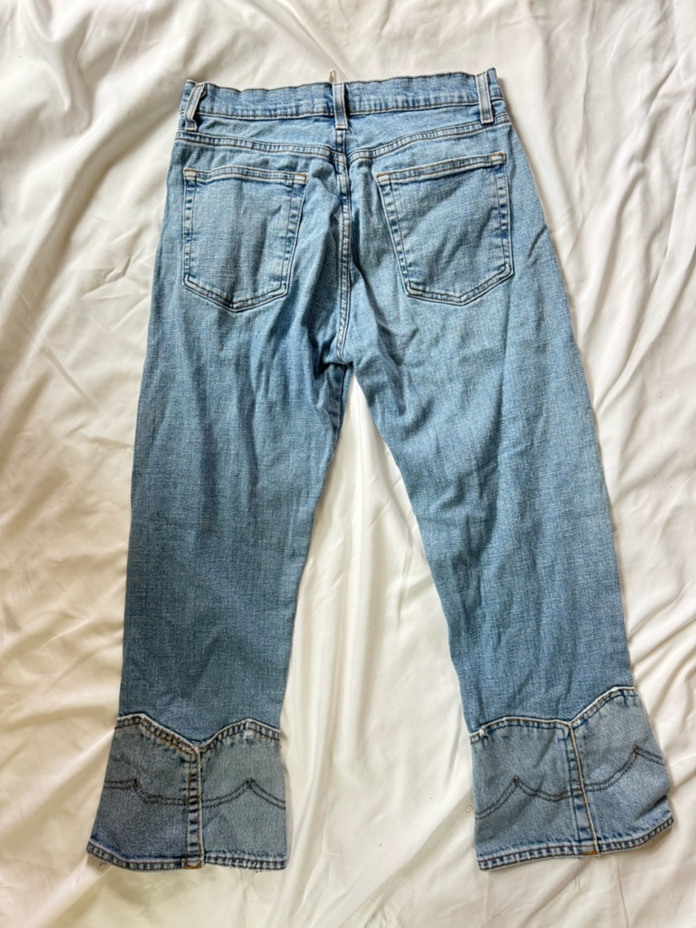 Soft Surroundings Light Blue Denim Flare Jeans - Picture 6 of 6